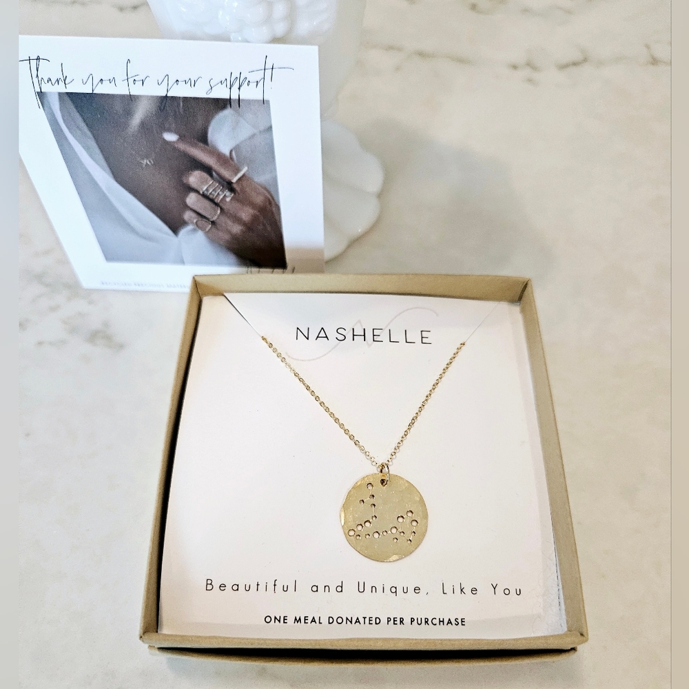 Nashelle Zodiac Constellation 14k Gold Fill Necklace- Pisces